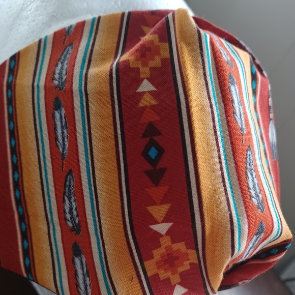 Men's Aztec Boho Tribal Western Motif Cotton Facemask - Picture 3 of 4